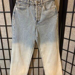 Blank NYC Straight Leg Jeans - Blue and Cream